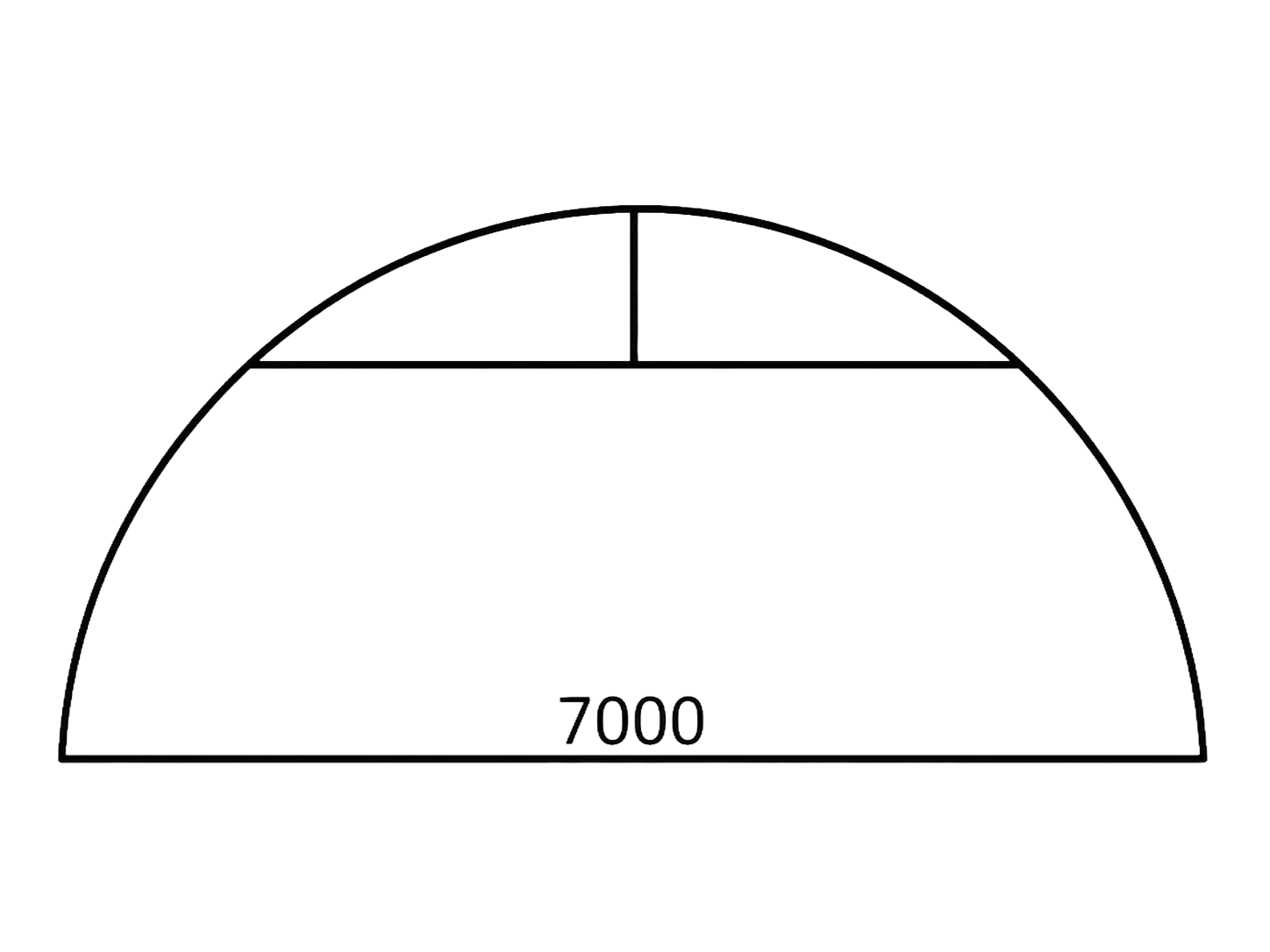 7000 mm Tekli Tünel Sera